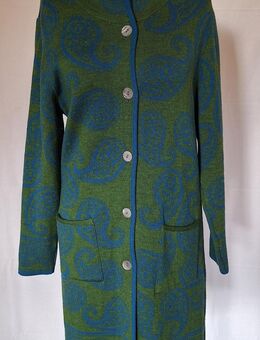 Strickmantel, grün, blau, Art en Laine - Nienburg (Weser)