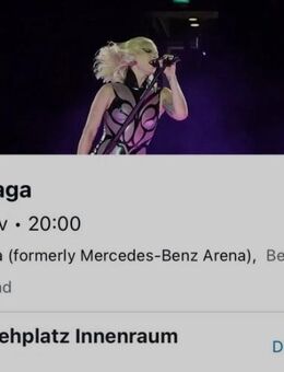 2 Stehplatzkarten Lady Gaga 04.11.2025 - Schwedt (Oder)