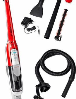 BOSCH Akku-Stielstaubsauger Athlet ProAnimal BCH6ZOOO, 25.2 V, ideal für Tierhaare, freistehend, beutellos, Zubehör-Set, alle Bodenarten, Turbo-Stufe, bis 60 min Laufzeit, rot