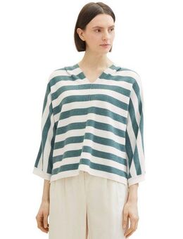 TOM TAILOR Kapuzenpullover mit weitem V-Ausschnitt