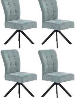 Jockenhöfer Gruppe Drehstuhl Becky (Set, 4 St) (Set, 4 St), Inklusive Drehfunktion (360), Taschenfederkern, Chenille