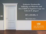 Exklusive Neubauvilla fußläufig zur Wakenitz und dem UKSH in begehrter Lage von Lübeck-St. Jürgen! - Lübeck