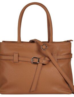 Cluty Henkeltasche, echt Leder, Made in Italy