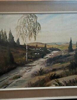 Ölgemälde Landschaft mit Schaf Herde Vintage 60er/70er - Mülheim (Ruhr)