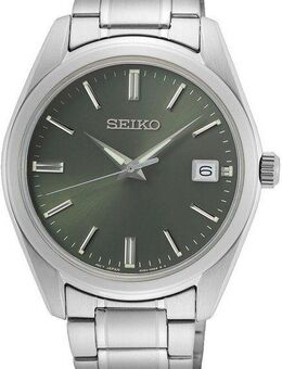 Seiko Quarzuhr SUR527P1, Armbanduhr, Herrenuhr, Damenuhr, Datum, Saphirglas, Edelstahlarmband