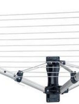 WENKO Wandwäschetrockner Modell Alu, Wand-Wäschespinne für draußen und drinnen, 18 m Trockenlänge, klappbar
