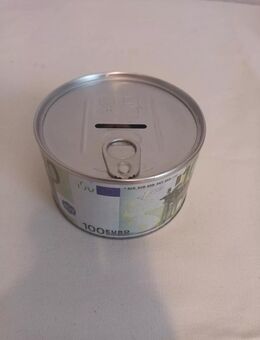 Spardose 100 Euro Schein Blech Geld dose Metallspardosen 6,5cm hoch - Essen