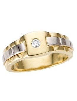 Firetti Goldring Schmuck Geschenk Gold 585 Herrenring Goldring, mit Brillant