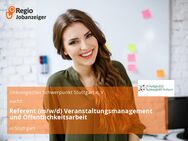 Referent (m/w/d) Veranstaltungsmanagement und Öffentlichkeitsarbeit - Stuttgart