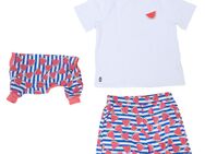 TIAKI Pet & Parent Pyjama im Partnerlook, Melone - Pyjama für Hundeeltern Größe S + passendes Hundeshirt Rückenlänge 30 cm