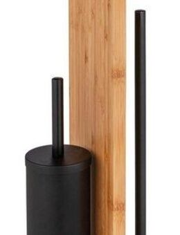 WENKO WC-Garnitur Lesina, bambus, mit Silikon-Bürstenkopf