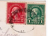 Briefmarke, stamp, George Washington 2 Cent auf AK - Sinsheim