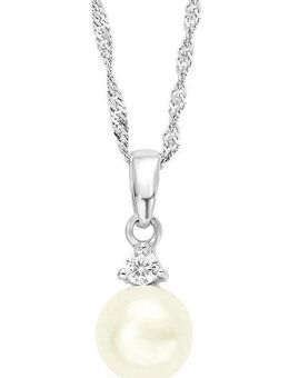 Amor Kette mit Anhänger 2012671, mit Zirkonia (synth) - mit Süßwasserzuchtperle