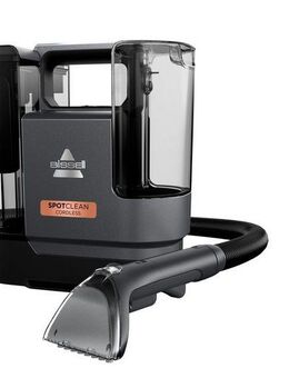 Bissell Wasch-Sauger 3681N SpotClean Cordless, leicht, klein, kabellos, Dual-Tank, 65 W, beutellos, 12kPa, reinigt Flecken auf Teppich, Polster, Autositz & Gartenmöbel