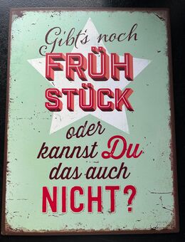Metallschild - mit Spruch Frühstück Retro - Papenburg
