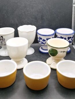 7 Eierbecher Porzellan als Set zusammen - Essen