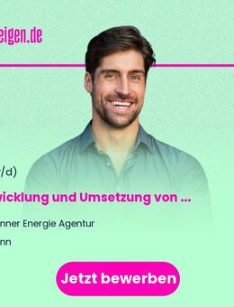 Entwicklung und Umsetzung von stadtweit einsatzbaren Energieberatungs-Angeboten mit Quartiersbezug (m/w/d) Vollzeit / Teilzeit - Bonn