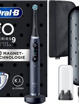 Oral-B Elektrische Zahnbürste iO 9 Luxe Edition, Aufsteckbürsten: 1 St., mit Magnet-Technologie, 7 Putzmodi, Farbdisplay & Lade-Reiseetui