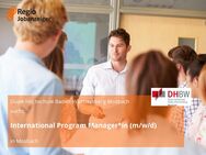 International Program Manager*in (m/w/d) - Mosbach