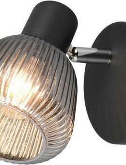 TRIO Leuchten Deckenstrahler TARIFA, Spot 1-flammig, Deckenspot oder Wandspot, exkl 1xE14 max 10W, Leuchtmittel wechselbar, warmweiß - kaltweiß, E14 Spot mit Glasschirm in Riffeloptik Lichteffekte, Ø 10cm Höhe 17 cm