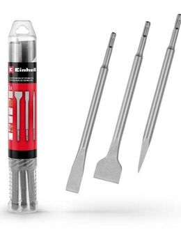 Einhell Meißel-Set, 4,6 in mm, für SDS-Plus, (3-tlg) Spitzmeißel, Flachmeißel, Spatmeißel