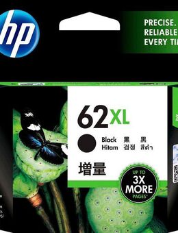 HP 62XL Tintenpatrone (1-tlg., original Druckerpatrone 62 schwarz XL)