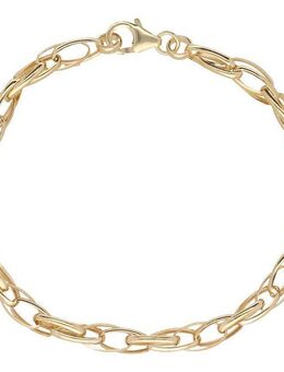 Luigi Merano Armband Doppelankerkette, ovale Glieder, Gold 585