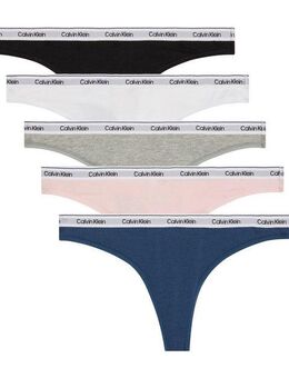 Calvin Klein Underwear String 5 PACK THONG (LOW-RISE) (Packung, 5-St., 5er-Pack) mit Logobund