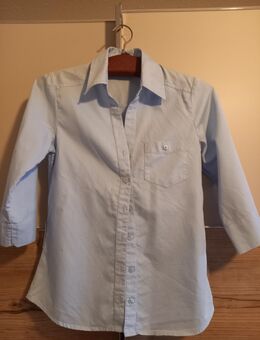 hellblaue Sommerbluse mit 3/4 Ärmeln - Teising