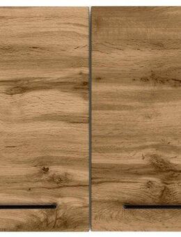 KOCHSTATION Hängeschrank KS-Tulsa 100 cm breit, 57 cm hoch, 2 Türen, schwarzer Metallgriff, MDF Front