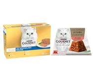 96 x 85 g Jumbopack Gourmet Gold + 4 x 57 g Revelations Fine Cuts gratis! - Feine Pastete: Mixpaket (Kaninchen, Huhn, Lachs, Nieren)