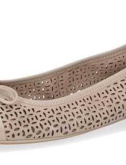 Caprice Ballerina, Blockabsatz, Businessschuh, Bequemschuh mit dezenter Zierschleife