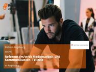 Referent (m/w/d) Medienarbeit und Kommunikation, Teilzeit - Augsburg