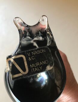 Murano Glas Hund 60er Jahre mit Label - Berlin Lichtenberg