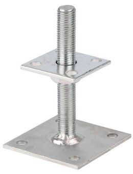 Alberts Pfostenträger, zum Aufschrauben, höhenverstellbar 30-150 mm, 70x70 mm