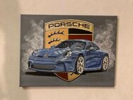30x40 cm Porsche-Gemälde, Acryl - Hamburg