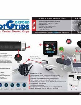 Oxford Heizgriffe f. Cruiser / Chopper elektronisches 5-Stufen System Hot-Grips - Eschershausen