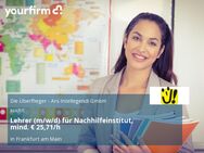 Lehrer (m/w/d) für Nachhilfeinstitut, mind. € 25,71/h - Frankfurt (Main)