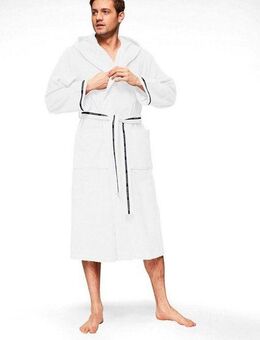 Bruno Banani Herrenbademantel »Danny« Normallänge & Überlänge, auch in extra lang, Hotelbademantel, Langform, Walkfrottee, Kapuze, Gürtel, mit Logostreifen, Herren Bademantel aus 100% Baumwolle, S-4XL