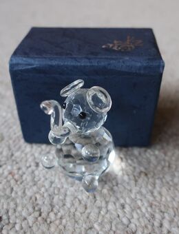 Elefant Glas Figur transparent schwarz 5 cm X 3 cm X 3,2 cm - Niddatal
