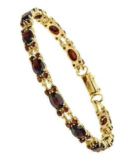 JOBO Goldarmband Armband mit Granat, 375 Gold 18 cm