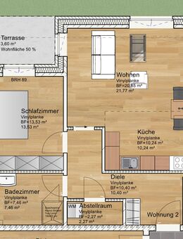 Barrierearme 2-Zimmer Wohnung mit Abstellr. und West-Terrasse - Ilsede