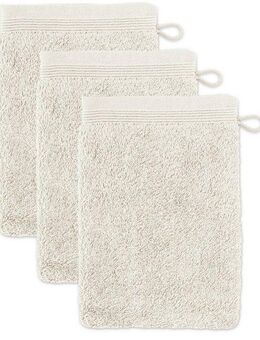 Möve Waschhandschuh Superwuschel, (Set, 3-St), Waschhandschuh Set mit Bordüre, 100% Premium Cotton Baumwolle, weich