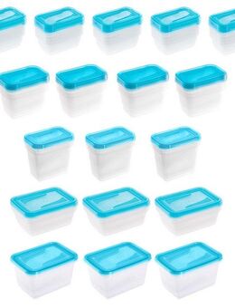 keeeper Frischhaltedose Fredo Fresh (Set,17-tlg), rechteckig, 500-2000 ml, Kunststoff, (Set, 17-tlg), lebensmittelecht, spülmaschinengeeignet, gefriergeeignet