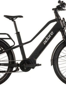 Adore E-Bike Lastenrad 28" Alu Urban E-Bike CX-501 Mittelmotor 85NM / 15Ah Schwarz matt, 8 Gang Shimano Altus Schaltwerk, Kettenschaltung, Mittelmotor, 540 Wh, Pedelec, Elektrofahrrad für Damen und Herren