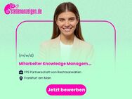Mitarbeiter (m/w/d) Knowledge Management / Bibliothek in Voll- oder Teilzeit - Frankfurt (Main)