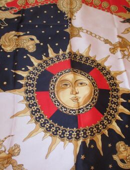 NEU * DESIGNER * Silk * Seiden * Satin * Sonnen * Sterne * Ketten * Blüten * Engel * Print * XXL TUCH * SCHAL * Scarf * blau * weiß * rot * gelb- gold * - Riedlingen