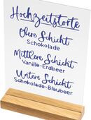 5x Acryl Tischaufsteller Kreidetafel Holzfuß DIN A4 #46444 in 75217