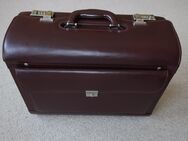 Pilotenkoffer bordeaux weinrot grau schwarz 45 cm X 36 cm X 23 cm - Niddatal