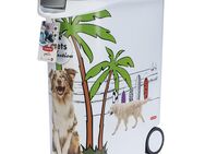 Curver Trockenfutterbehälter Hund - Palmen-Design: bis 20 kg Trockenfutter (54 Liter)